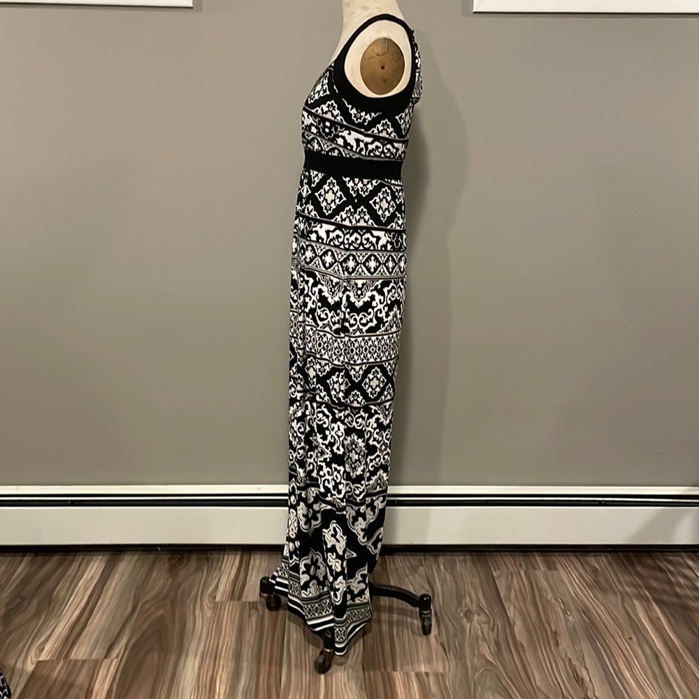 WHBM floor length sleeveless side split paisley dress - Picture 3 of 8